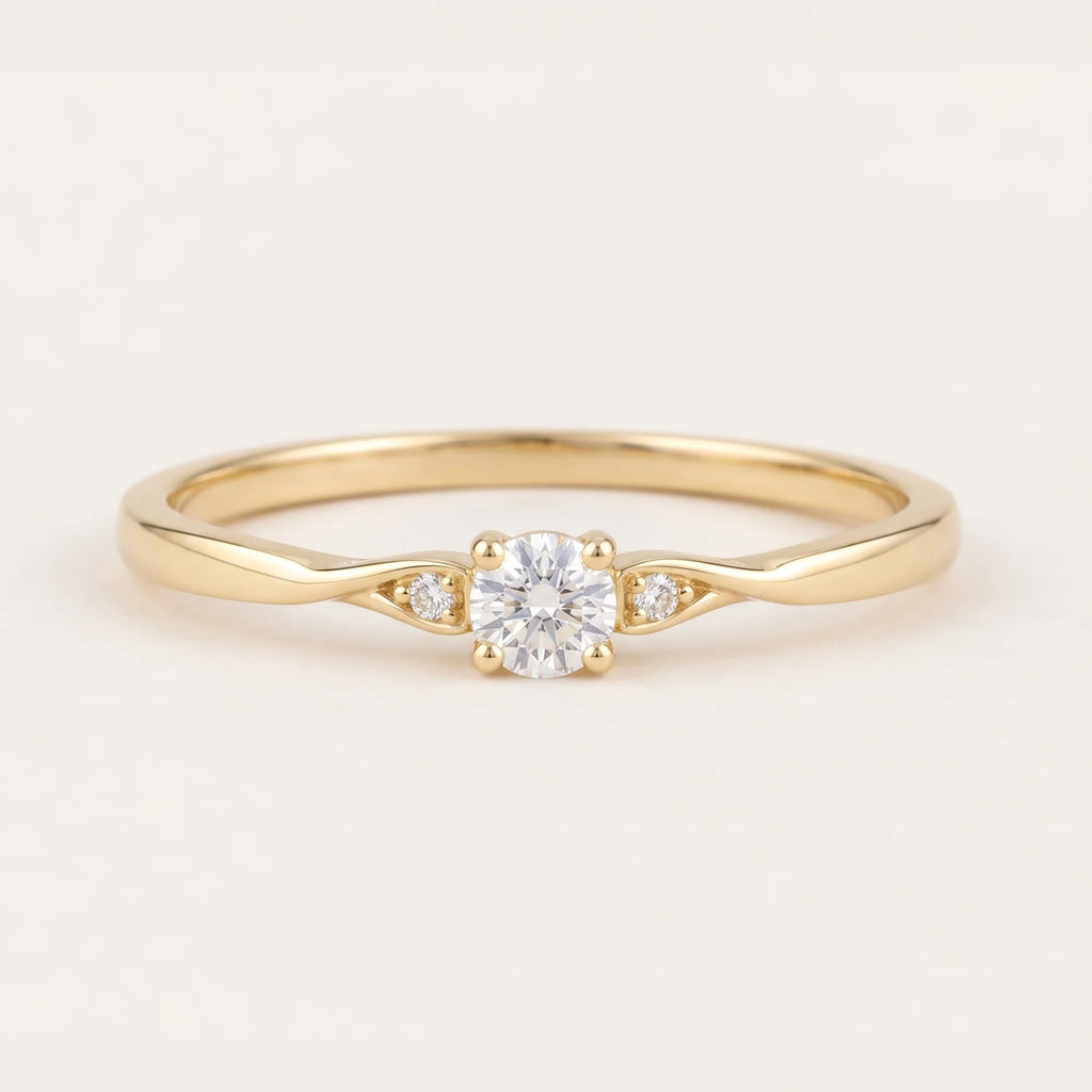 Classic Engagement Promise Ring Gold