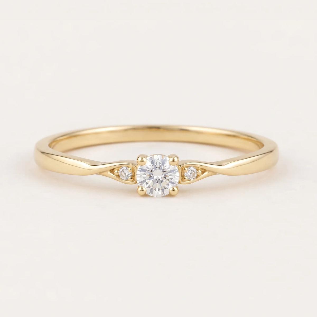 Classic Engagement Promise Ring Gold