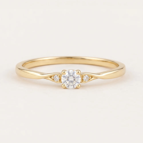 Classic Engagement Promise Ring Gold