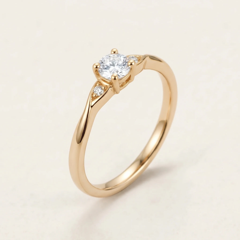 Classic Engagement Promise Ring Gold