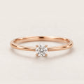 Classic Solitaire Promise Ring Rose Gold