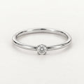 Classic Solitaire Promise Ring Silver