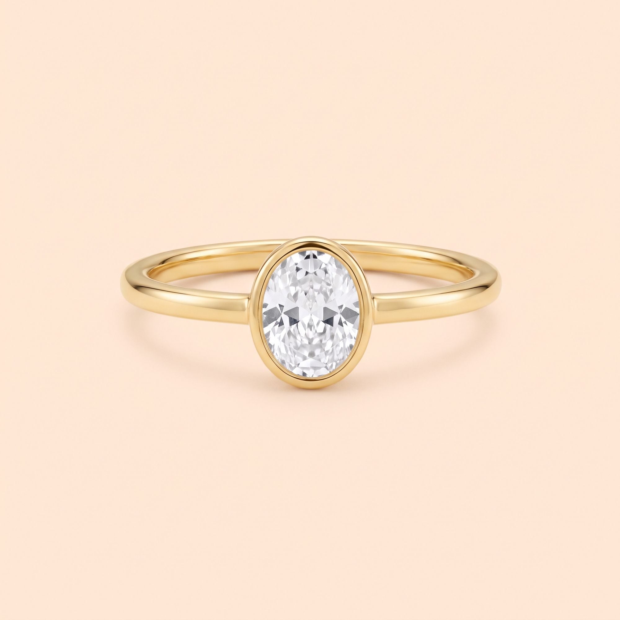 Minimalist Oval Promise Ring