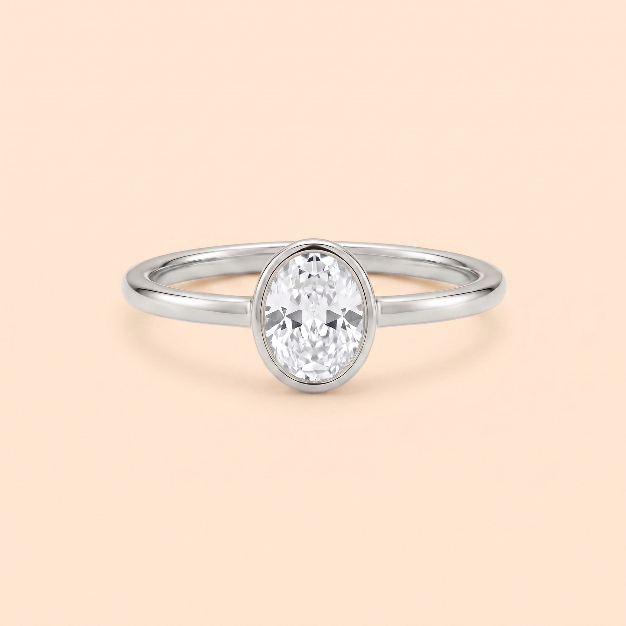 Minimalist Oval Promise Ring