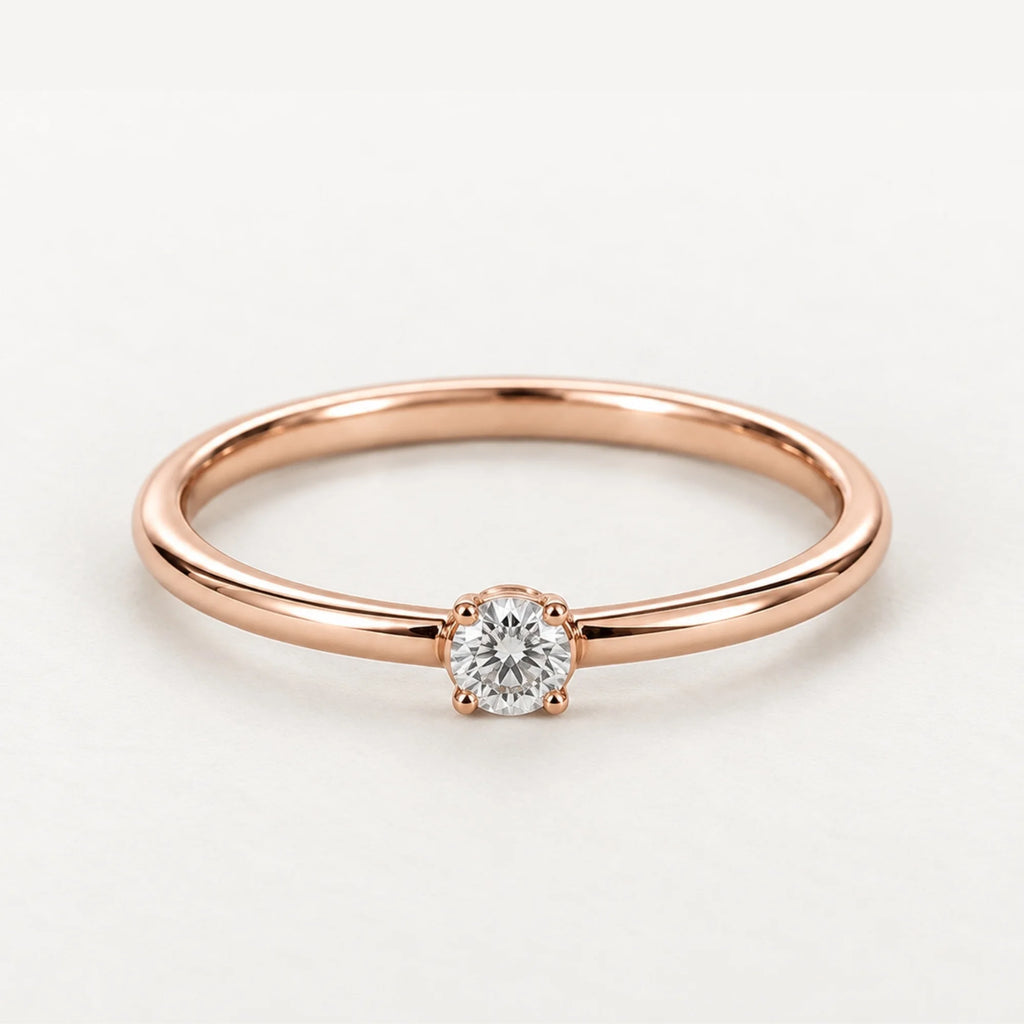 Minimalist Promise Ring Rose Gold