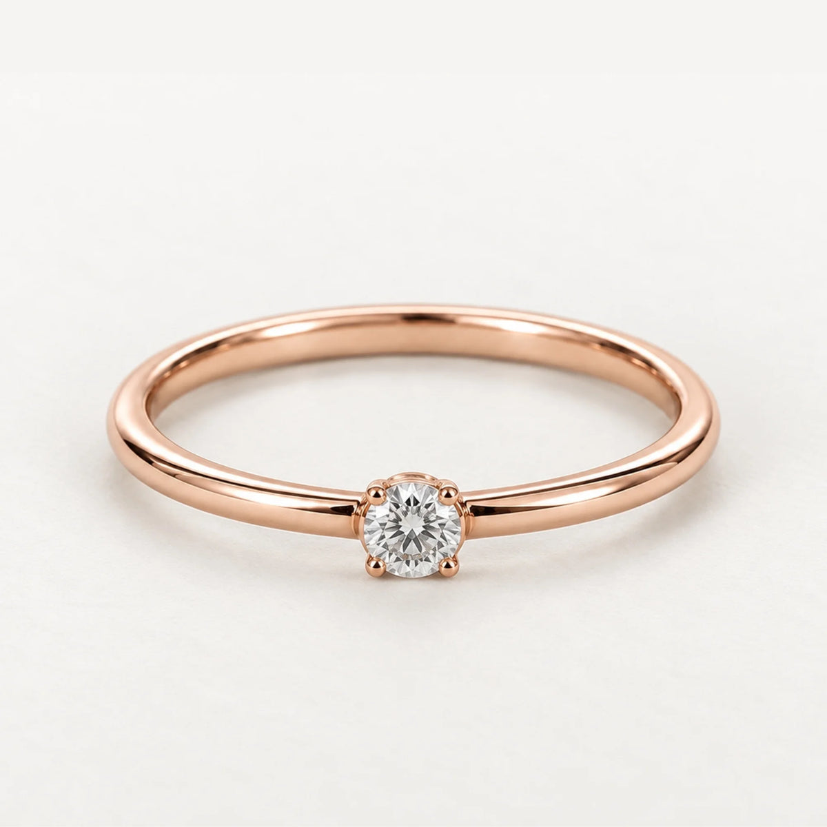 Minimalist Promise Ring Rose Gold