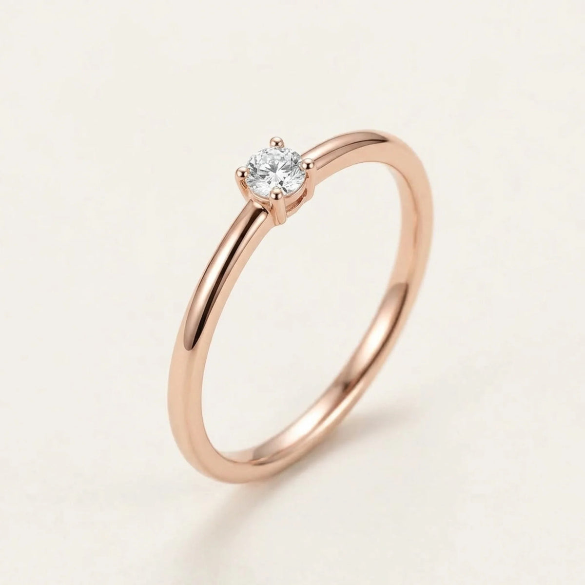 Minimalist Promise Ring Rose Gold