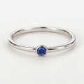 Minimalist Sapphire Promise Ring Silver