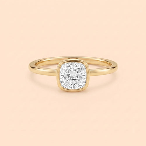 Minimalist Cushion Promise Ring