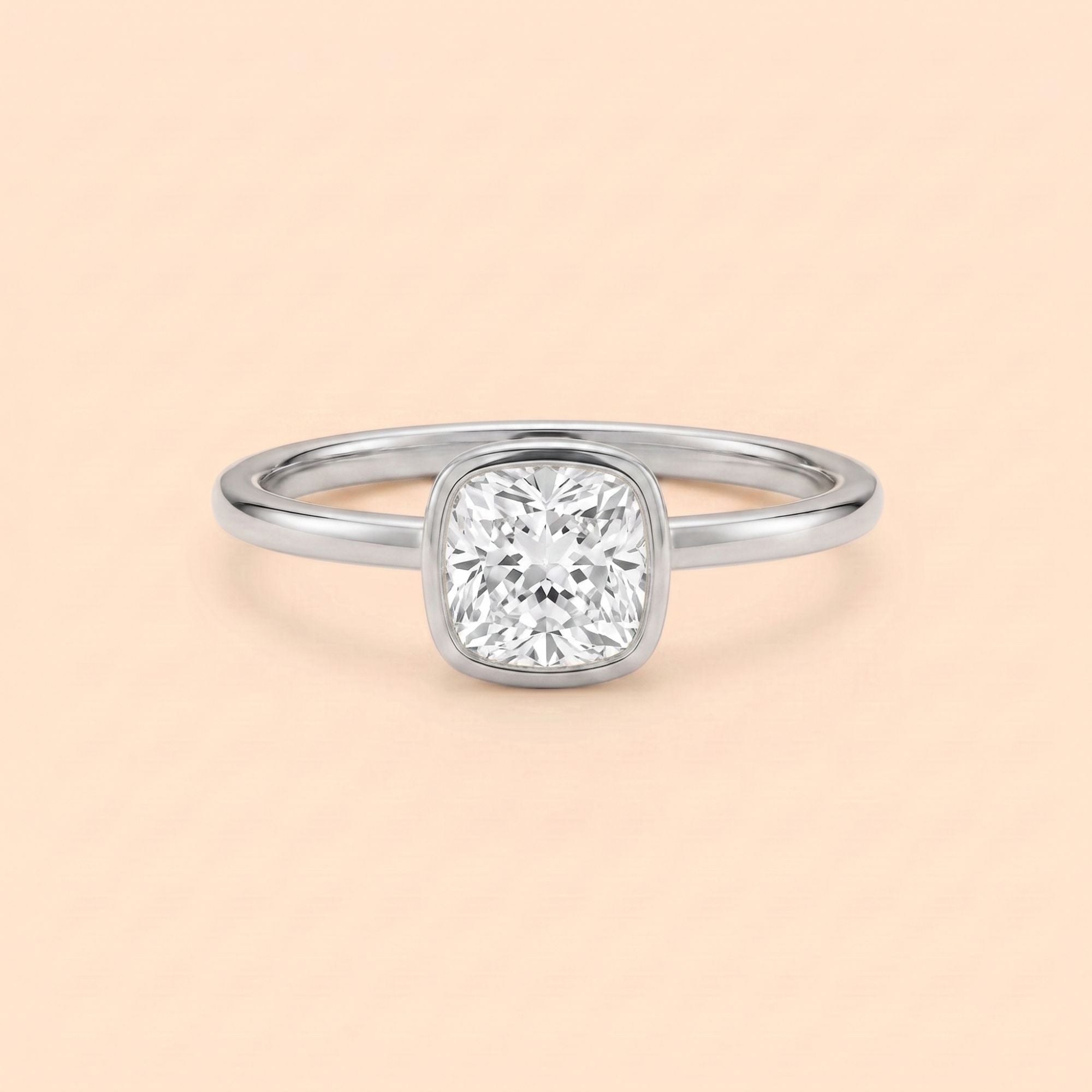 Minimalist Cushion Promise Ring