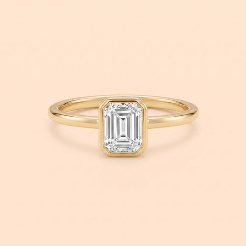 Minimalist Emerald Promise Ring