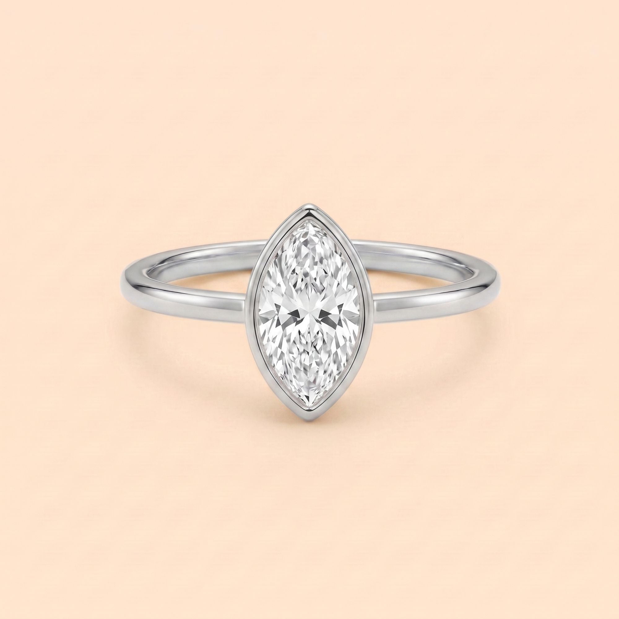 Minimalist Marquise Promise Ring