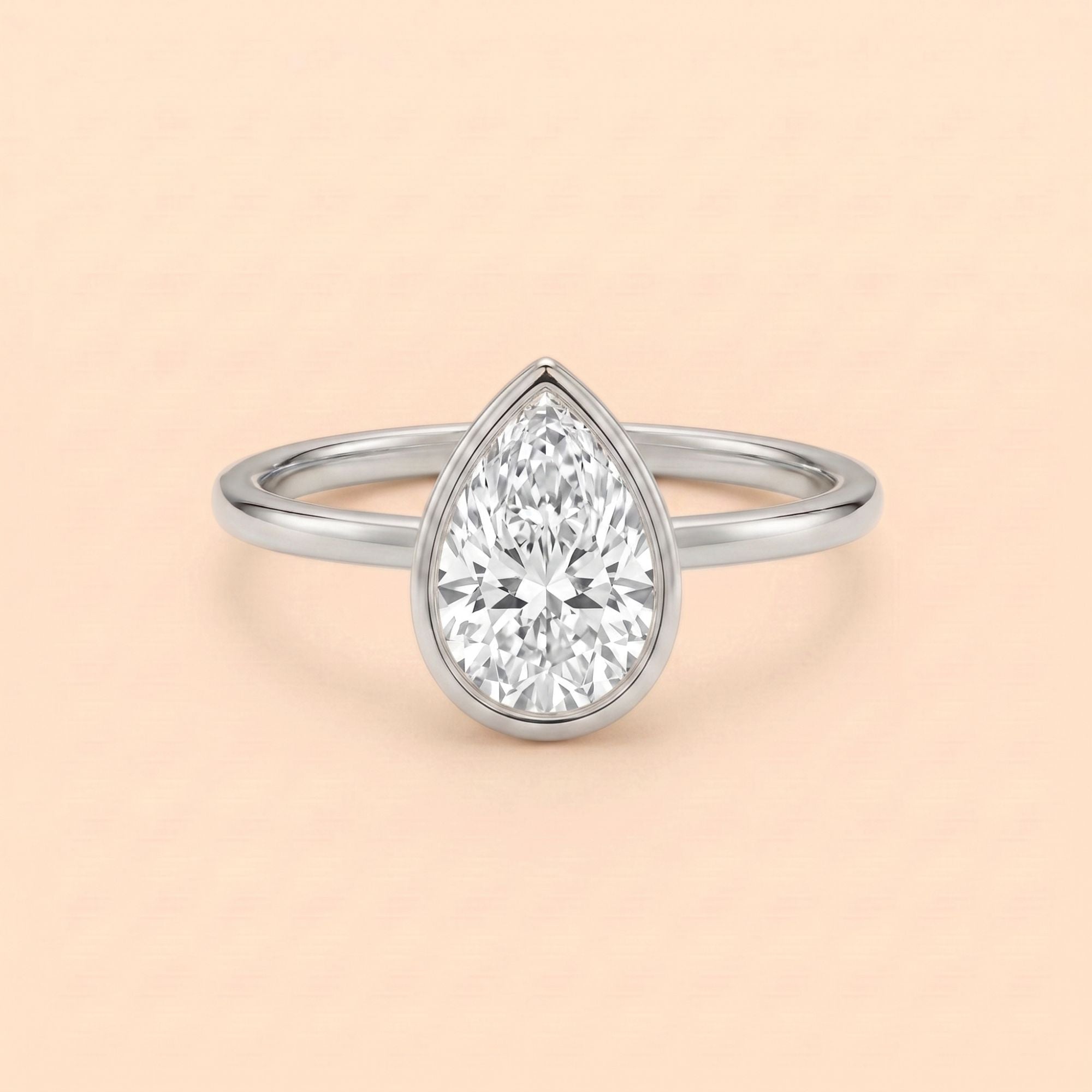 Minimalist Pear Promise Ring