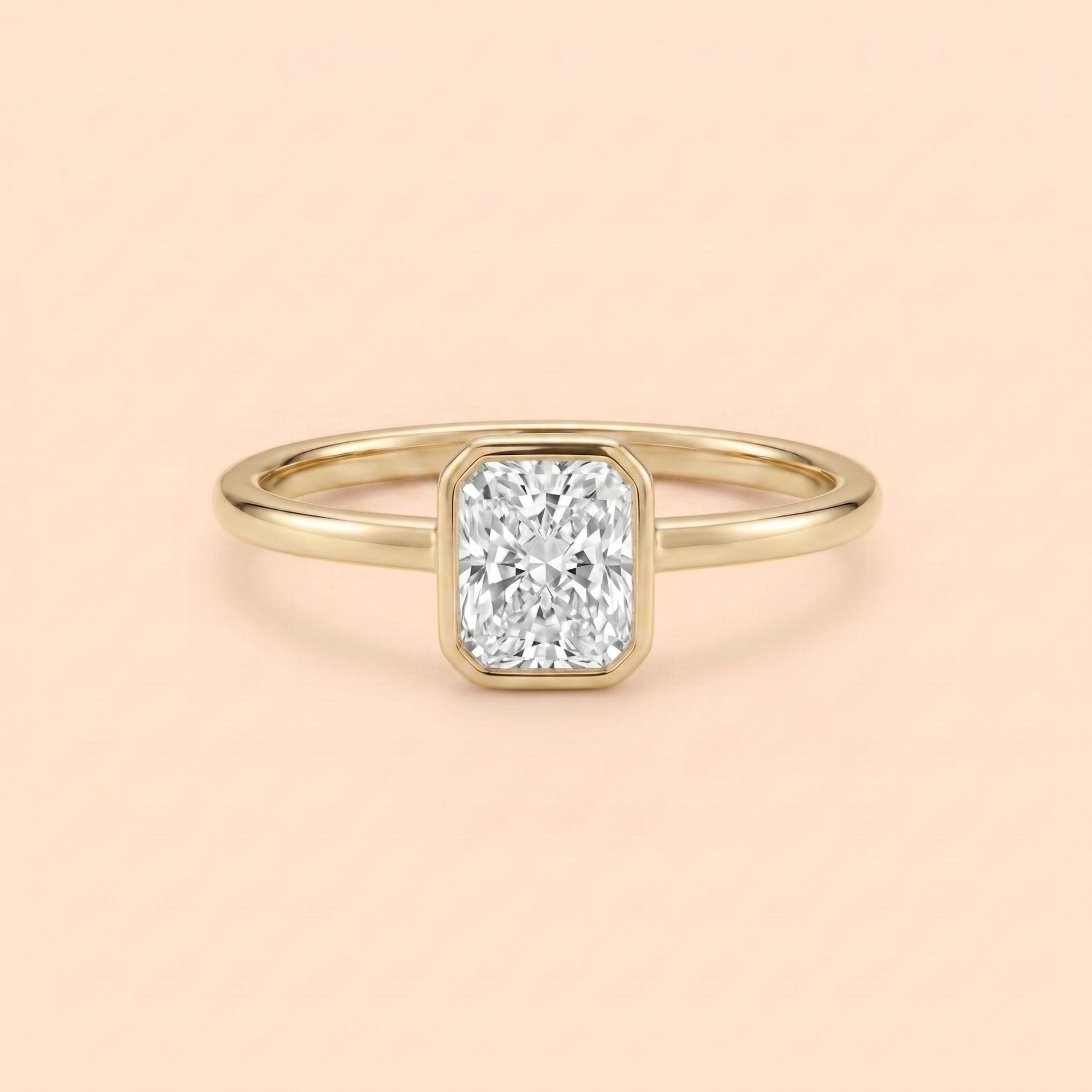 Minimalist Radiant Promise Ring