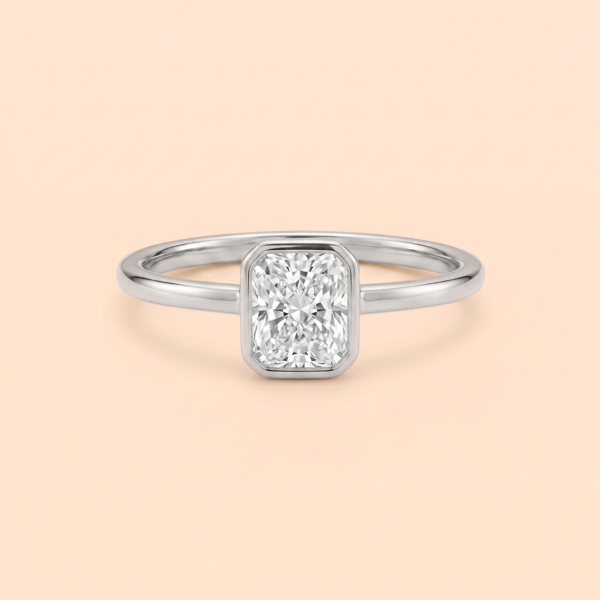 Minimalist Radiant Promise Ring