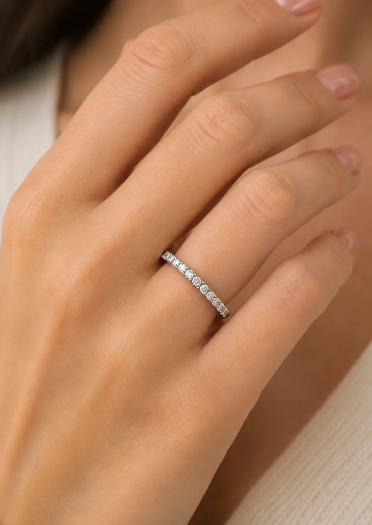 Pavé Eternity Promise Ring