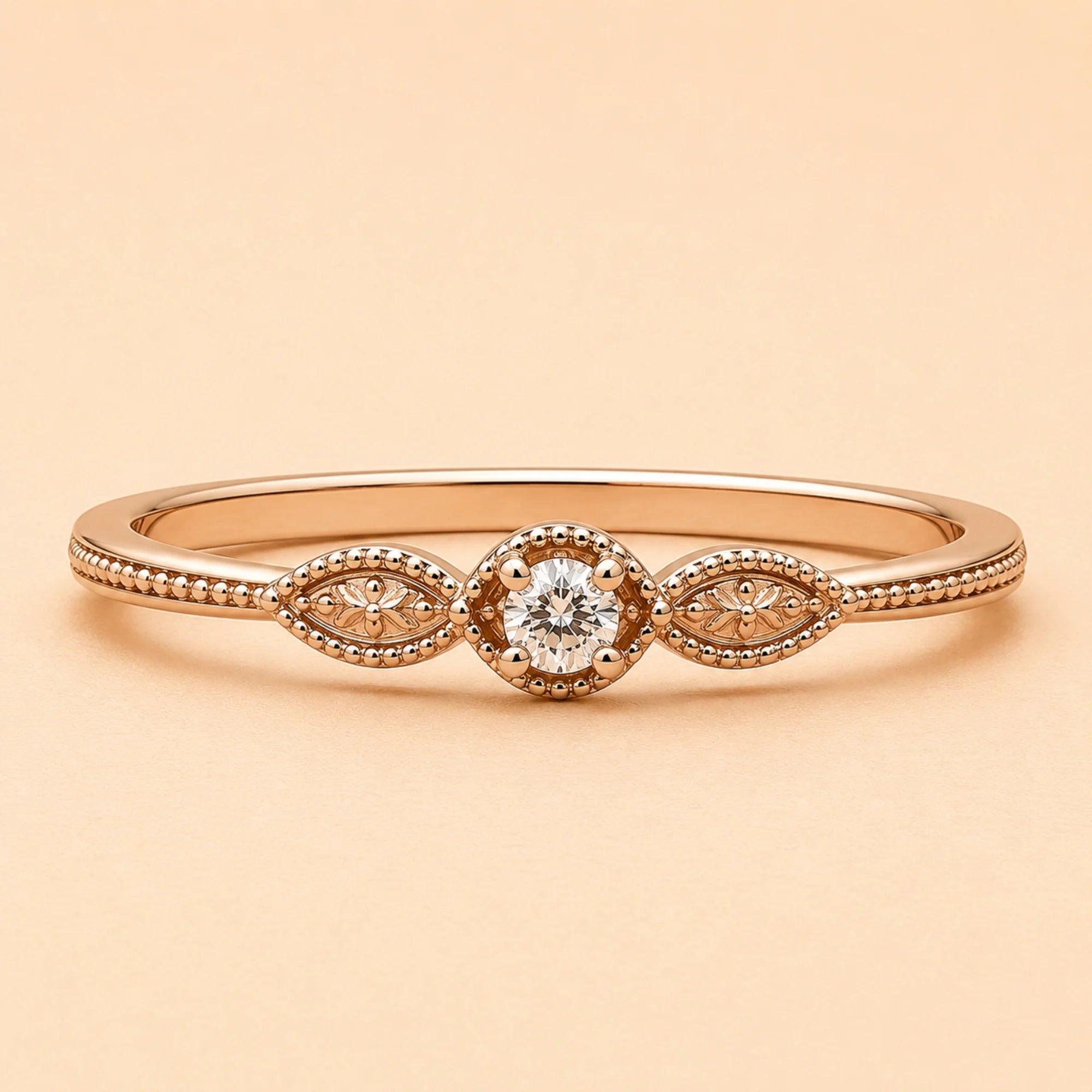 Vintage Milgrain Promise Ring