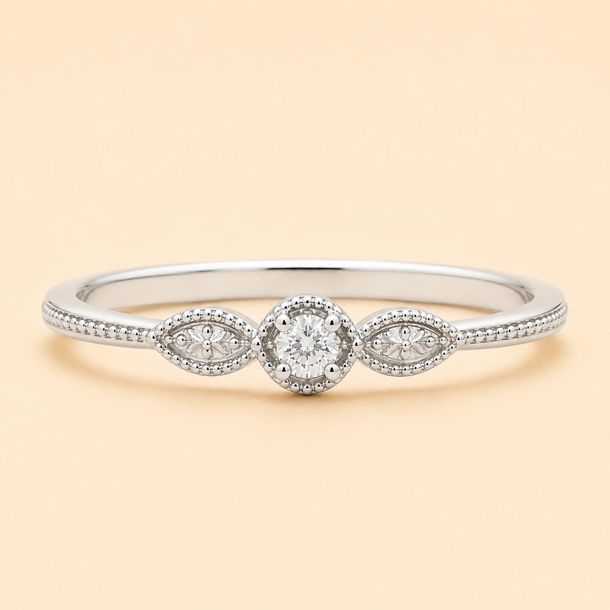 Vintage Milgrain Promise Ring