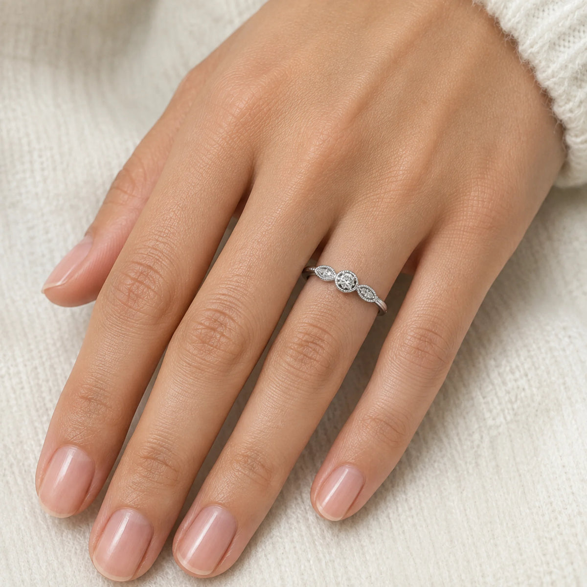 Vintage Milgrain Promise Ring